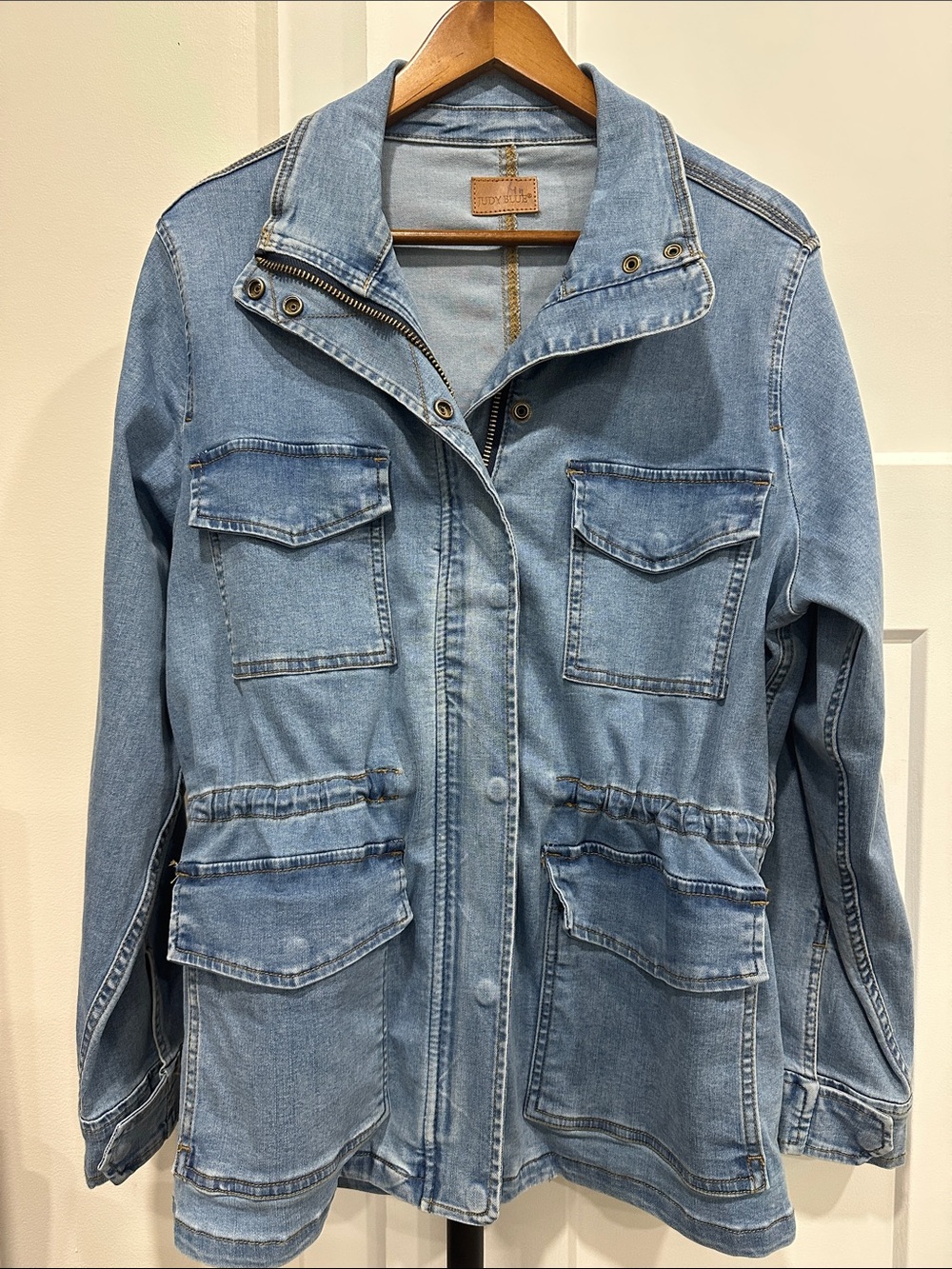Judy Blue Washed Light Blue Denim Field Jacket